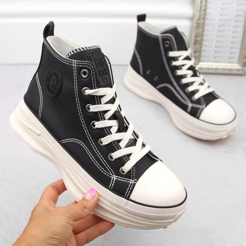 Big Star OO274063 Sneakers en la plataforma negra negro 1
