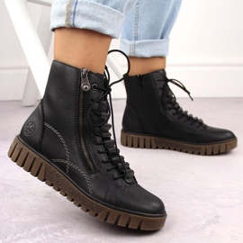 Botas de cuero Rieker de mujer Y3410-00 Negro 5