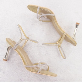 Sandalias con circonitas Potocki W LE20326 WOL282A dorado 3