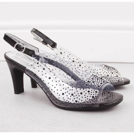 Potocki W WS43317 WOL284A sandalias de tacón alto negro 3