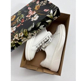 Olivier Zapatos de piel mujer, Deportivas blancas Modelo 1238 blanco 3