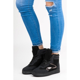 Zapatos deportivos con pelo negro 6
