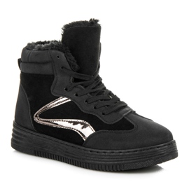 Zapatos deportivos con pelo negro 2