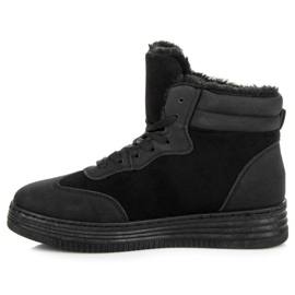 Zapatos deportivos con pelo negro 3