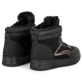 Zapatos deportivos con pelo negro 4