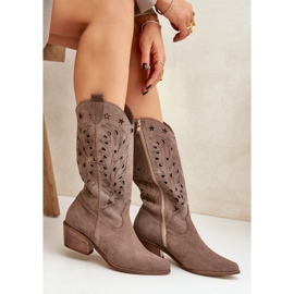 Botas de ante con un zazoo superior 3609 abierto marrón 6