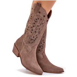 Botas de ante con un zazoo superior 3609 abierto marrón 9
