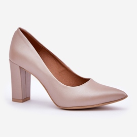 Lewski Shoes Zapatos de satin bombas lewski 2453 beige 4