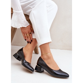 Lewski Shoes Bombas de cuero Lewski 3118 con negro brillante 6