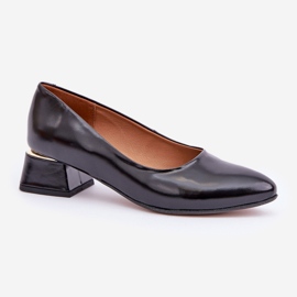 Lewski Shoes Bombas de cuero Lewski 3118 con negro brillante 4