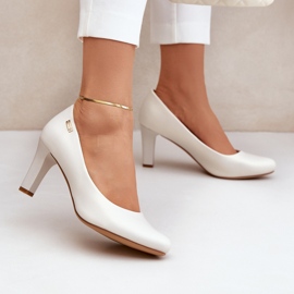 Bombas para mujeres Sergio Leone Pearl beige 2