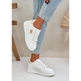 Zapatillas con plataforma para mujer, color blanco 5