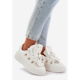 Zapatillas con plataforma para mujer, color blanco 1 Zapatillas con plataforma para mujer, color blanco 1