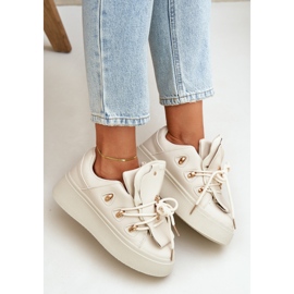 Zapatillas con Plataforma para Mujer, Beige 8