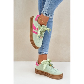 Zapatillas para mujeres con alfileres de menta verde 5