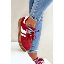 Zapatillas para mujeres con alfileres rojos 5