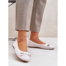 Ballerinas de malla con un bendito ligero el arco beige 2