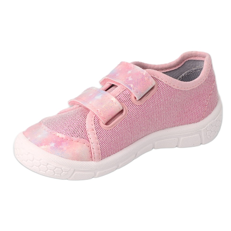 Pantuflas infantiles befado con velcro 908P001 rosa rosado 1