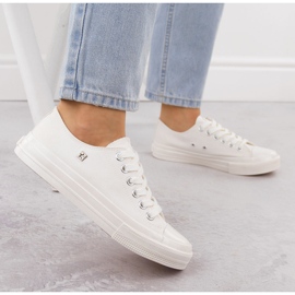 Zapatillas bajas de mujer en textil, blanco Big Star NN274285 5