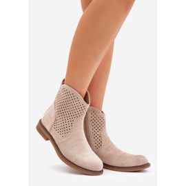 Botas abiertas de color beige ligero 1