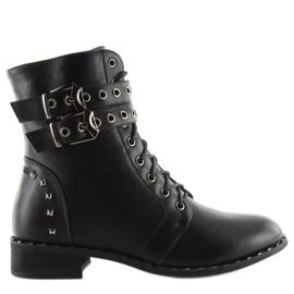 Negro Botas con cordones PE155P negro 8