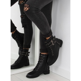 Negro Botas con cordones PE155P negro 4