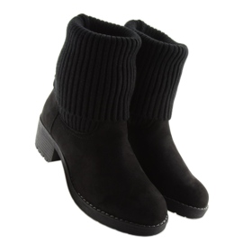 Botines negros con parte superior de punto 5