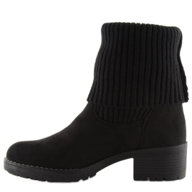 Botines negros con parte superior de punto 6