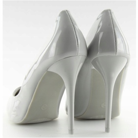 Gris lacado gris LL-89P Stilettos grises 2