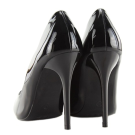Zapatos de salón de mujer lacados en negro LL-89P Negro 2