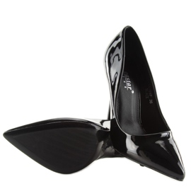 Zapatos de salón de mujer lacados en negro LL-89P Negro 3