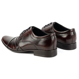 Olivier Zapatos formales de cuero para hombres 201 Borgoña rojo 5