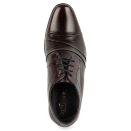 Olivier Zapatos formales de cuero para hombres 201 Borgoña rojo 6