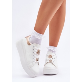 Zapatillas de deporte para mujeres con alfileres blancos 2