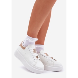 Zapatillas de deporte para mujeres con alfileres blancos 1