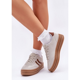 Zapatillas elegantes en la plataforma gris 4