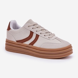 Zapatillas elegantes en la plataforma gris 5