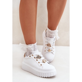 Zapatillas de deporte para mujeres con alfileres blancos 7
