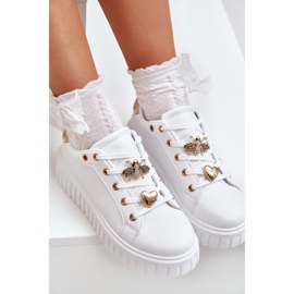 Zapatillas de deporte para mujeres con alfileres blancos 2 Zapatillas de deporte para mujeres con alfileres blancos 2