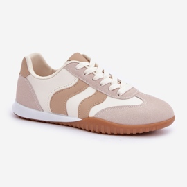 Zapatillas clásicas para mujeres con beige de cuero ecológico 4