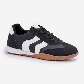 Zapatillas clásicas para mujeres con cuero de cuero ecológico negro 4