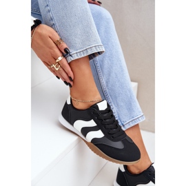 Zapatillas clásicas para mujeres con cuero de cuero ecológico negro 6