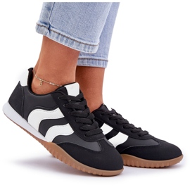 Zapatillas clásicas para mujeres con cuero de cuero ecológico negro 10
