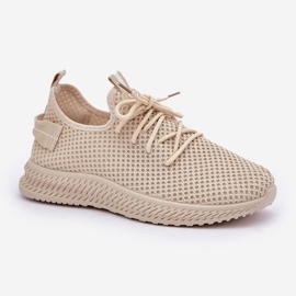 Slip de mujeres -Up en zapatos deportivos beige 4