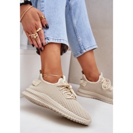 Slip de mujeres -Up en zapatos deportivos beige 8