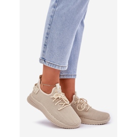 Slip de mujeres -Up en zapatos deportivos beige 1