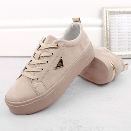 Zapatos de ante de piel con plataforma Filippo W PAW315C, beige 6