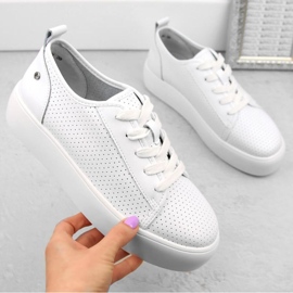Zapatos Filippo W PAW524 de piel blanco 5