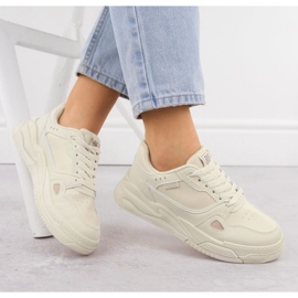 Big Star Zapatos deportivos femeninos grandes estrellas nn274668 beige 4
