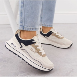 Big Star Zapatos deportivos femeninos grandes estrellas nn274a092 blanco beige 5
